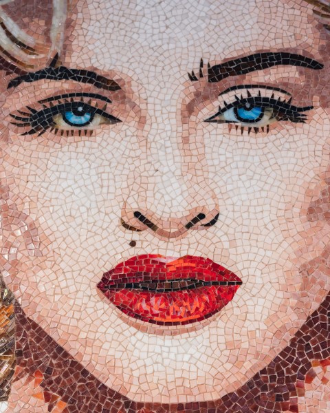 White Madonna Mosaic Art