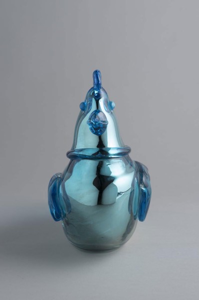 The hen (blu) - Murano Art Glass