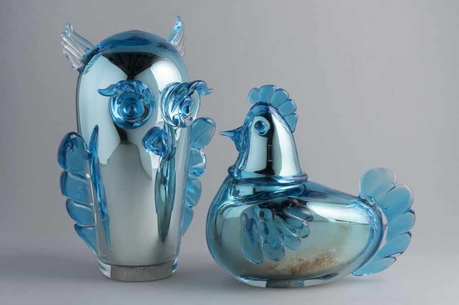 The hen (blu) - Murano Art Glass