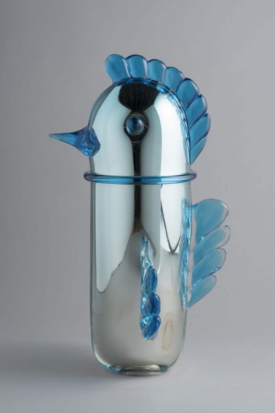 The rooster blu - Murano Art Glass
