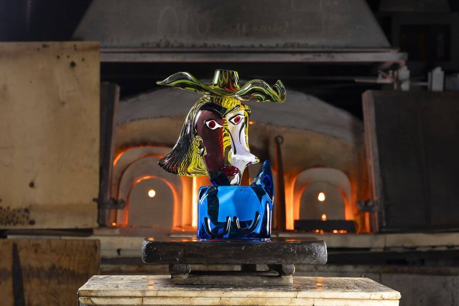 Glass Sculpture Woman on the beach