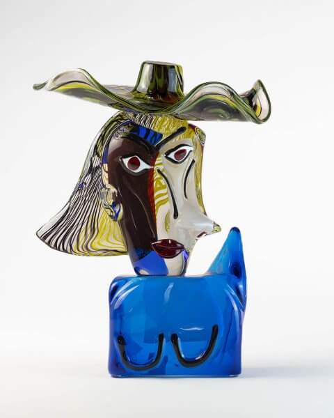 Glass Sculpture Woman on the beach