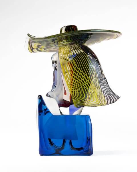 Glass Sculpture Woman on the beach