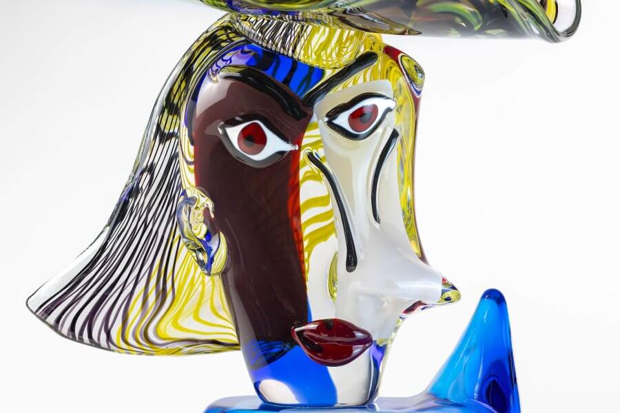 Glass Sculpture Woman on the beach