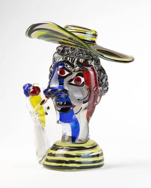 Glass Sculpture The man with Ice Cream