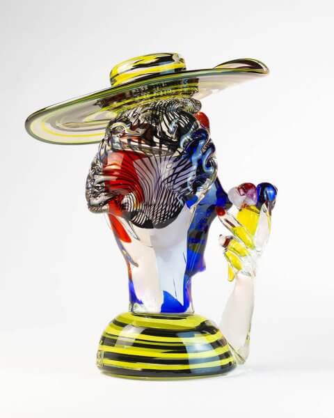 Glass Sculpture The man with Ice Cream