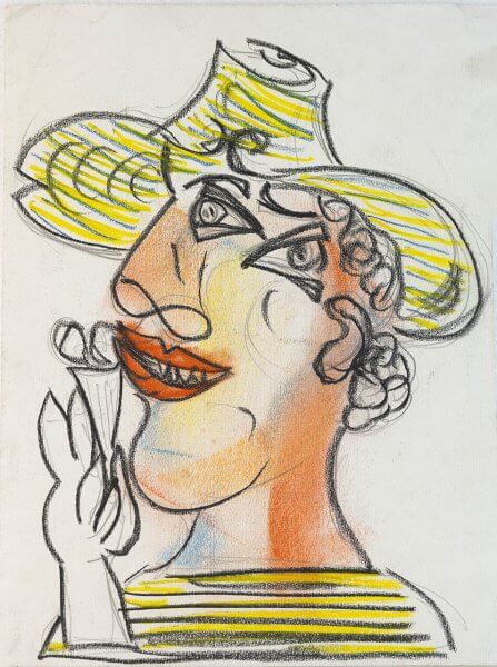 Glass Sculpture The man with Ice Cream