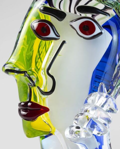 Glass Sculpture Thinking man