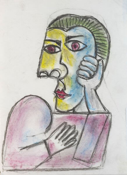 Glass Sculpture Thinking man