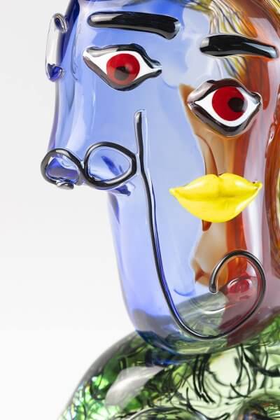 Glass Sculpture Woman in a green dress