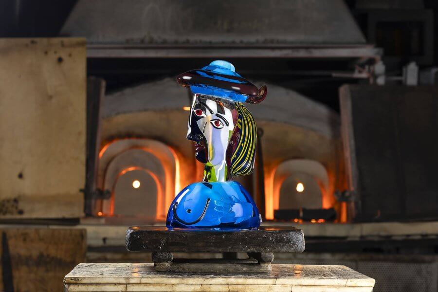 Glass Sculpture Woman with turban
