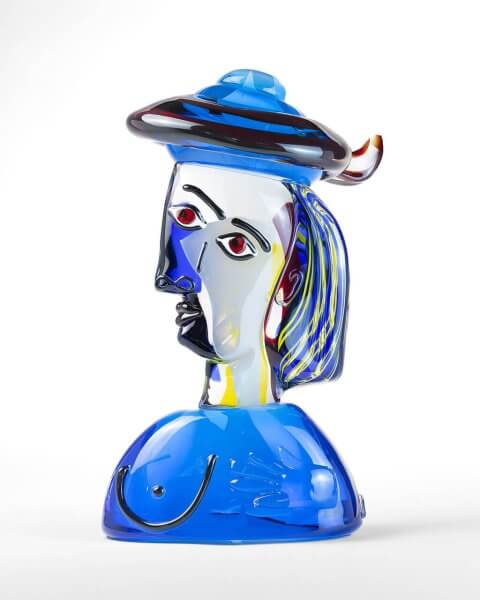 Glass Sculpture Woman with turban