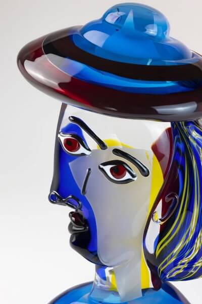 Glass Sculpture Woman with turban
