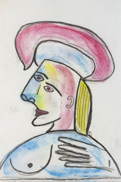 Glass Sculpture Woman with turban